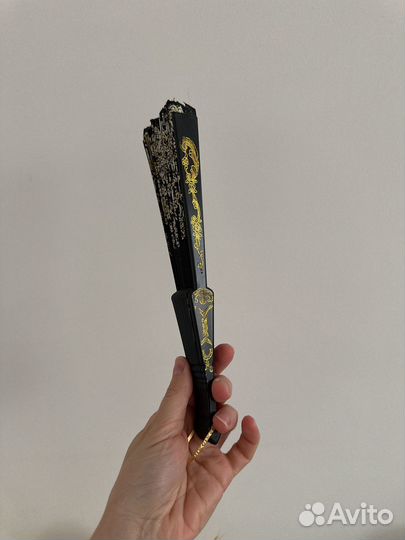 Веер складной тканевый для танца дорого богато