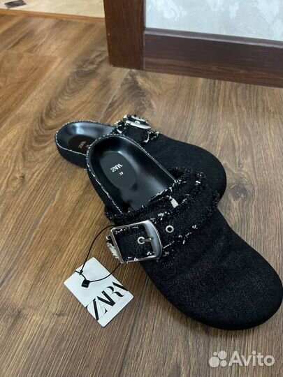 Шлепанцы мюли зара Zara