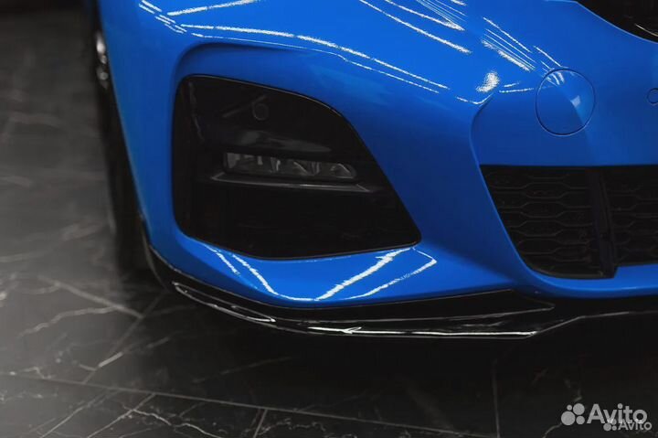 Губа BMW 3 series G20 M-Performance черный глянец