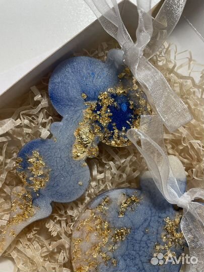 Елочные игрушки из эпоксидной смолы