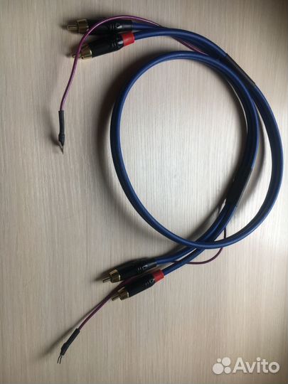 Межблочный кабель phono 2RCA-SC с заземлением