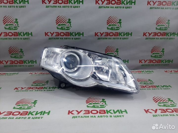 Фара VW passat B6 2005-2009 RH хром линза мех.кор