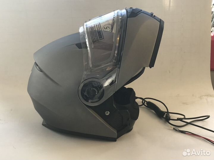 Шлем снегоход.Vega Spark c подогревом серо-матовый