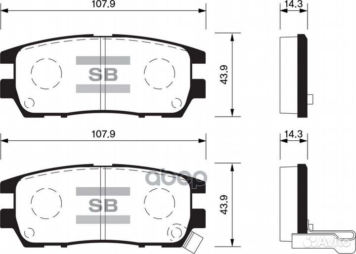 Колодки торм.зад. SP1538 Sangsin brake