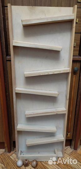 Игрушка деревянная развивающая. Скатывающийся шар