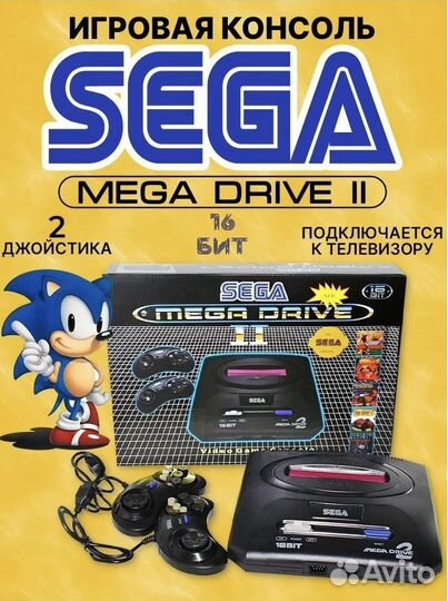 Sega, 5 игр, 2 джойстика, игра 90х