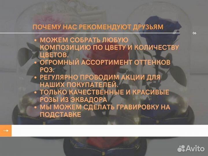 Живая роза в колбе