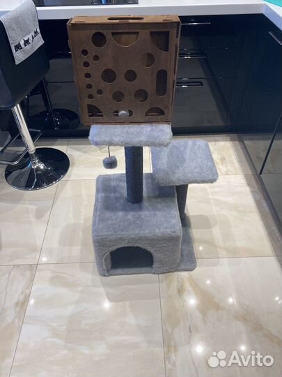 Трех этажный домик для кошек