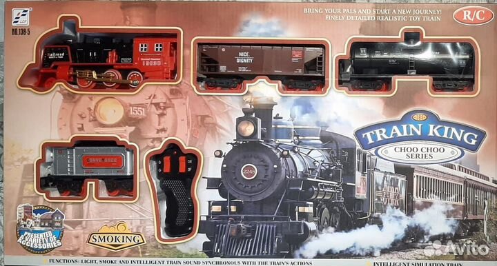 Железная дорога Р/У (свет, звук, эффект дыма)