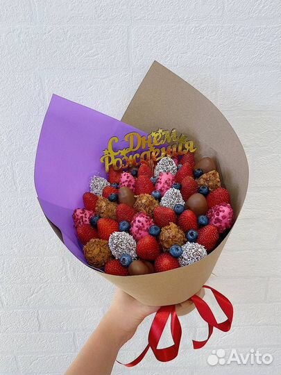 Букет из клубники в шоколаде