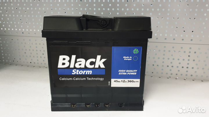 Аккумулятор Autopart 45Ah 360A Black Storm