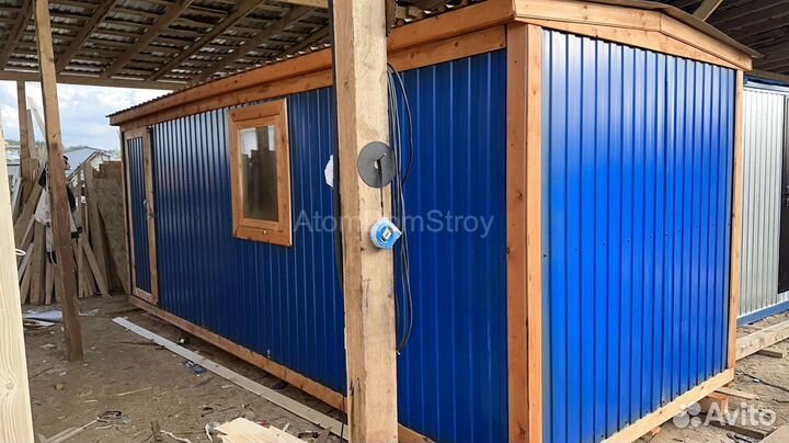 Бытовка деревянная утепленная с электрикой