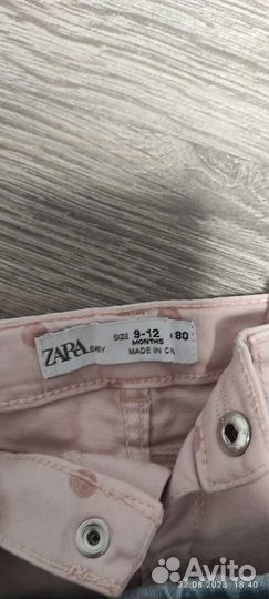 Джинсы для девочки zara, h&m 80