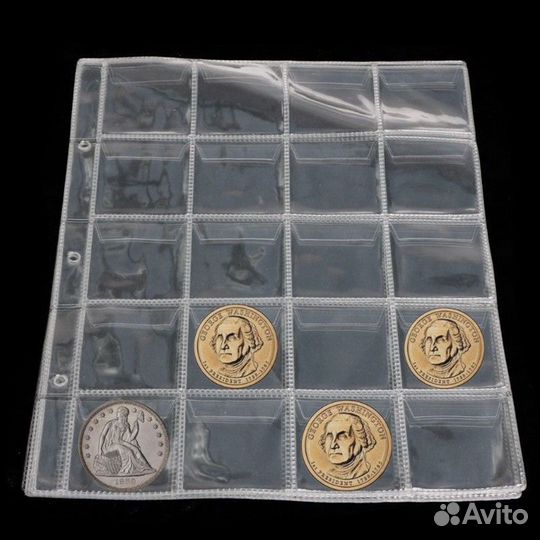 Листы для монет, формат Оптима, 200 х 250 мм