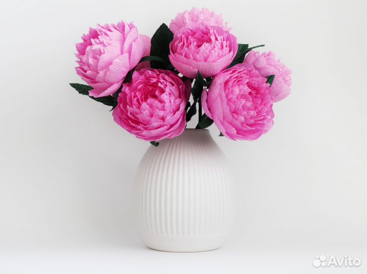 Цветы из гофрированной бумаги для интерьера