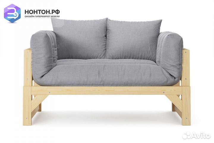 Диван кушетка Амбер рогожка светло-серая