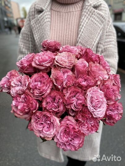 Пионовидные розы букет цветы доставка