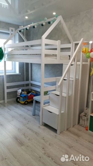 Кровать чердак детская мебель