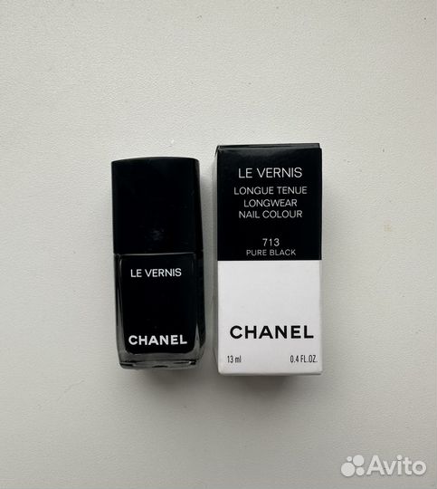 Chanel лак для ногтей 713 pure black