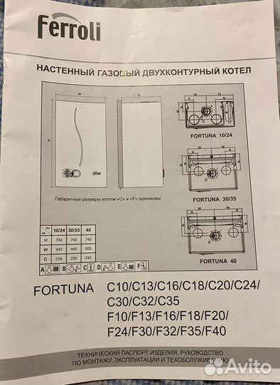 Новый газовый турбо котёл Ferroli