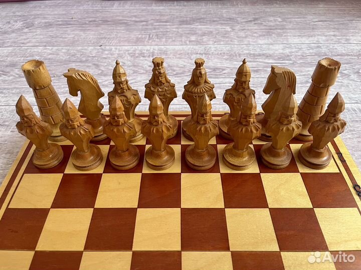 Шахматы СССР Рыцари Ручная работа Дерево