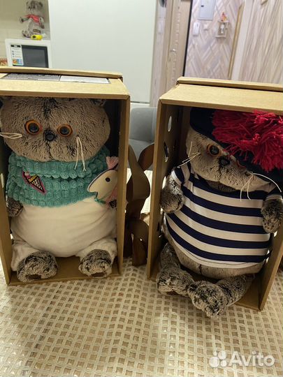 Мягкая игрушка кот басик 25 см новая