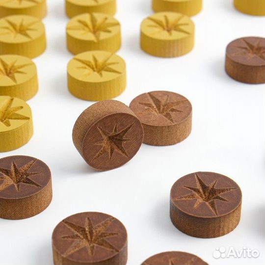 Фишки для игры в нарды, дерево, d2 см,набор 30 шт