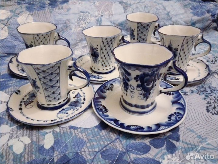 Чайный сервиз Гжельский фарфоровый завод
