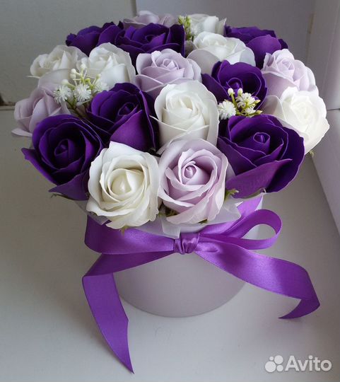 Букет из мыльных роз