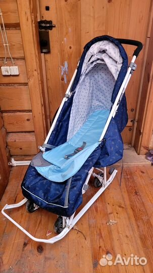 Детские санки коляска бу