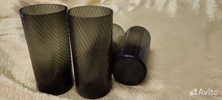 Стаканы цветное дымчатое стекло СССР