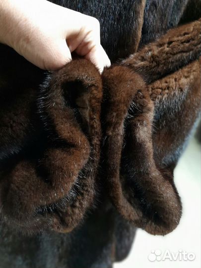 Шуба норковая с капюшоном 52 размер Saga Mink