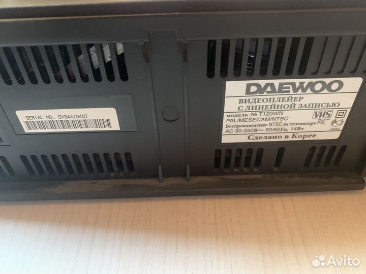 Видеомагнитофон Daewoo