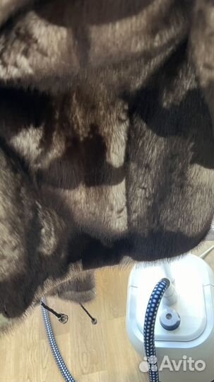 Шуба норковая 42 44 бу с капюшоном