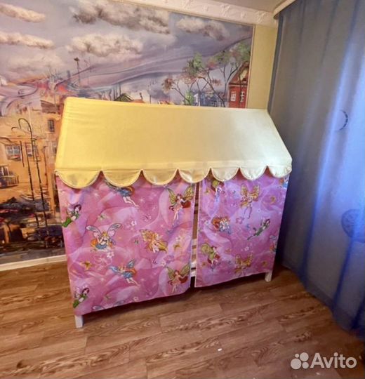 Чехол на кровать домик