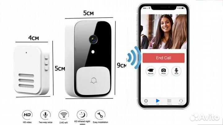 Беспроводной звонок новый