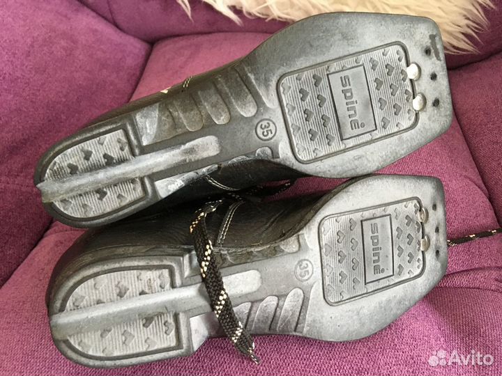 Лыжные ботинки, Nordik нат. кожа, черные, 35р, отс