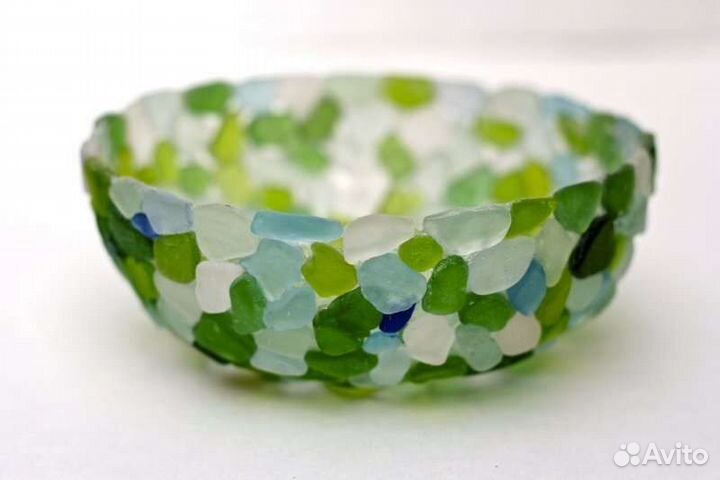 Вазы из цветного стекла (ручная работа)