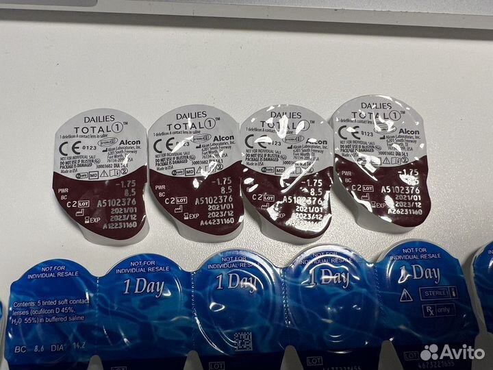 Линзы контактные -1,75