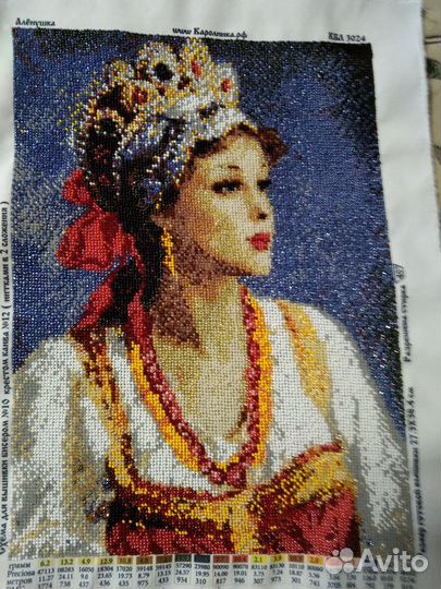 Портрет Алёнка.вышит бисером