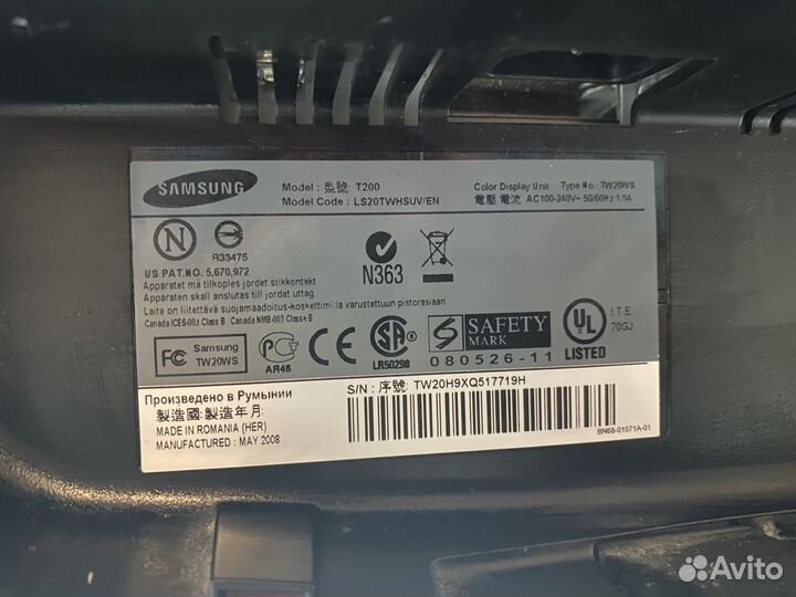 Монитор Samsung t200