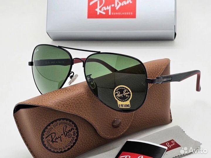 Солнцезащитные очки мужские ray ban стекло