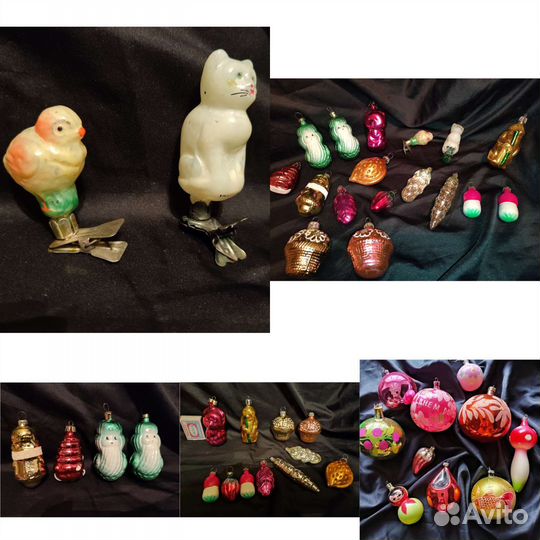 Елочные игрушки СССР шары Редкое