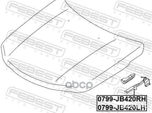 Петля капота правая 0799-JB420LH 0799JB420RH Fe