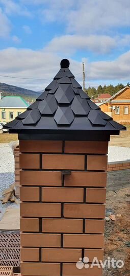 Колпаки на столбы забора