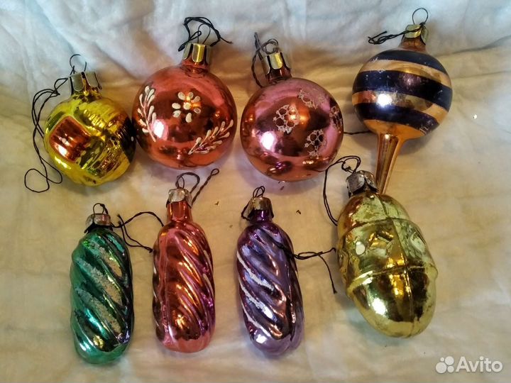 Елочные игрушки. ссср. Стекло