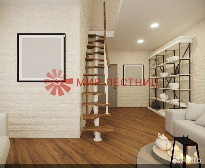 Модульная лестница Гусиный шаг «White» 700 мм