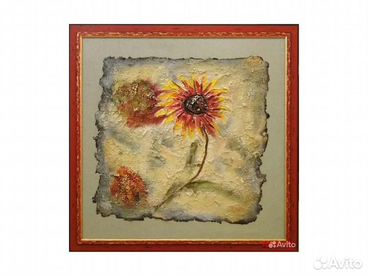 160030 Картина Авторская работа Солнцецвет
