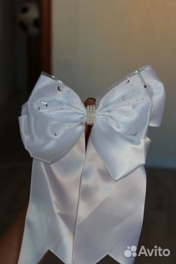 Бант последний звонок с заколкой