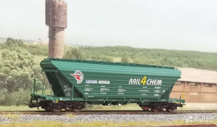 Железная дорога, хоперы 4х осные, 1/87, HO